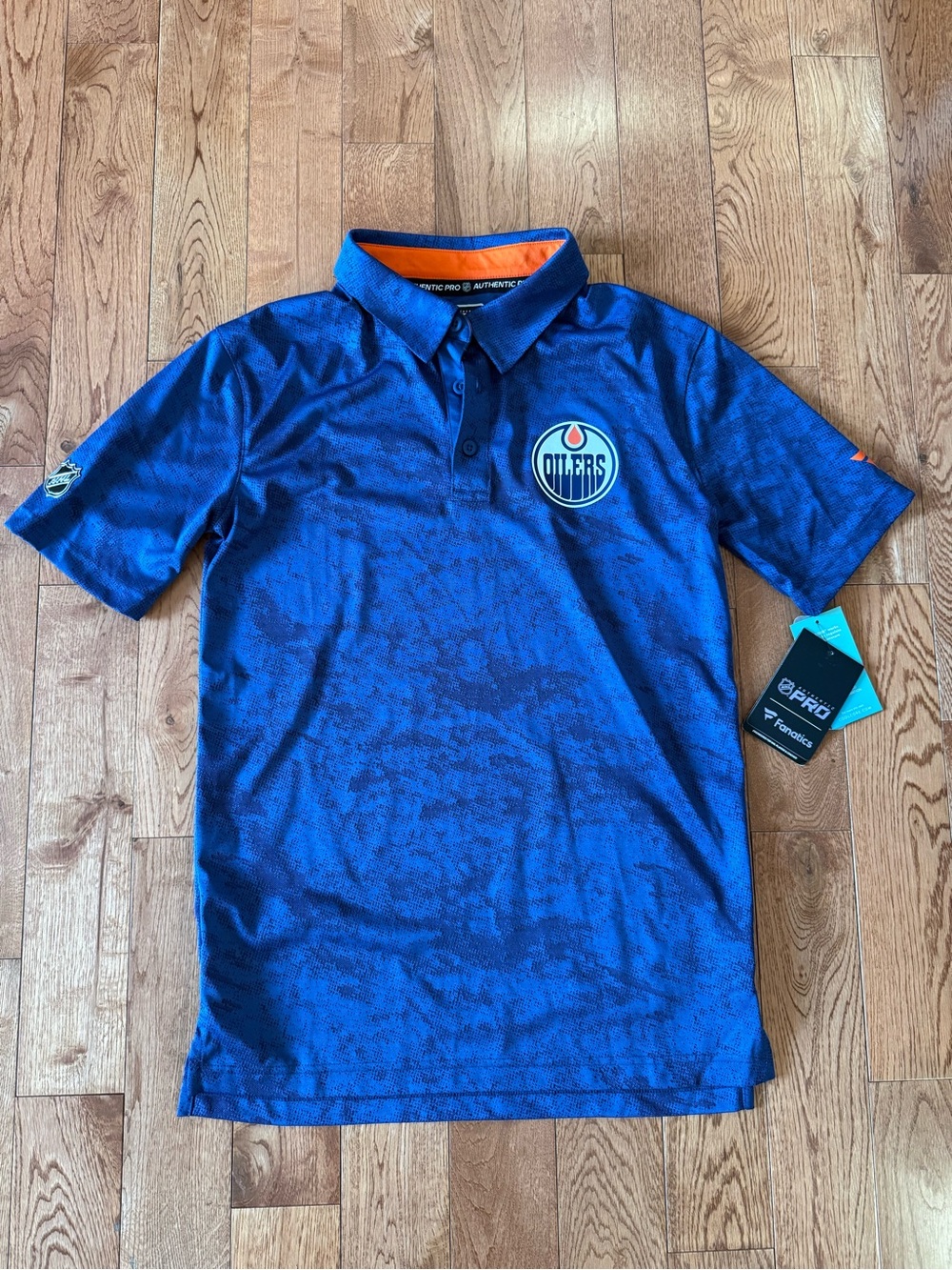 Oilers Fanatics short sleeve polo NWT men’s small